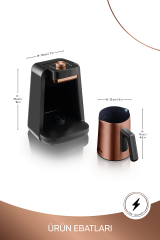 Arzum OK0020 - OKKA Rich Spin Pro Türk Kahvesi Makinesi - Bakır