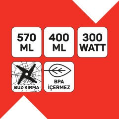 Arzum AR1032 Shake'N Take Kişisel Blender - Kırmızı