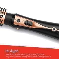 Arzum AR5063 Volume Pro Hava Üflemeli Saç Şekillendirici - Siyah