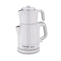 Korkmaz A331-08 Çaytema Elekt. Çaydanlık Vanilya/Krom 1.7 lt