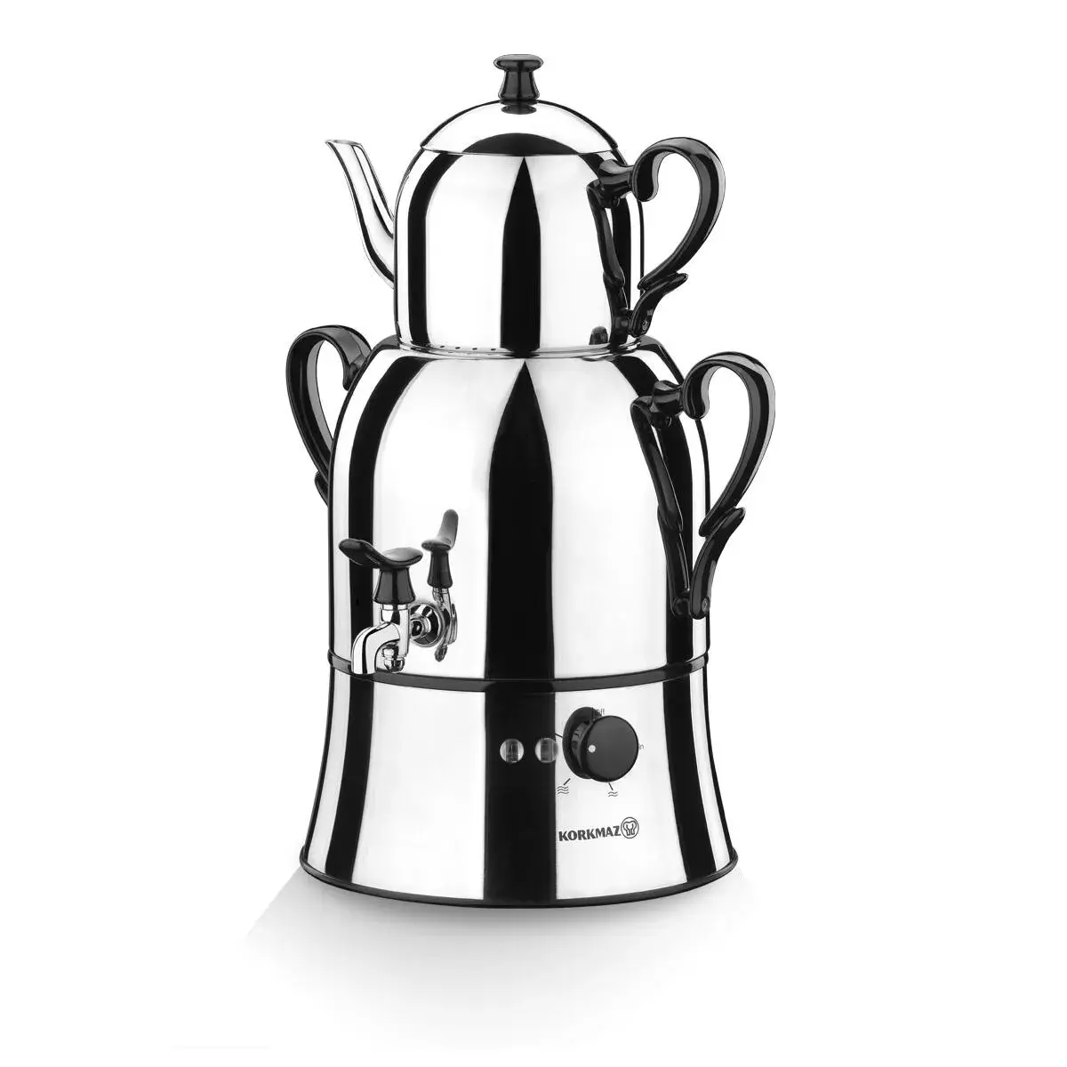 Korkmaz A338 Nosta Inox/Siyah Semaver