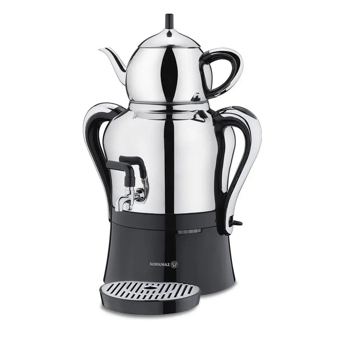 Korkmaz A842 Çaykolik - 2 Semaver Inox/Krom