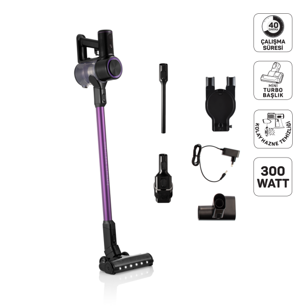 Arzum AR4206 Magiclean Ultimate Dikey Şarjlı Süpürge Mor