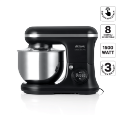 Arzum AR1186 Crust Mix Pro Stand Mikser 5L Kapasiteli 3 Farklı Aparat 1500W Siyah