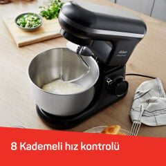 Arzum AR1186 Crust Mix Pro Stand Mikser 5L Kapasiteli 3 Farklı Aparat 1500W Siyah