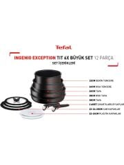Tefal Ingenio Exception Titanyum 6X Büyük Set 12 Parça